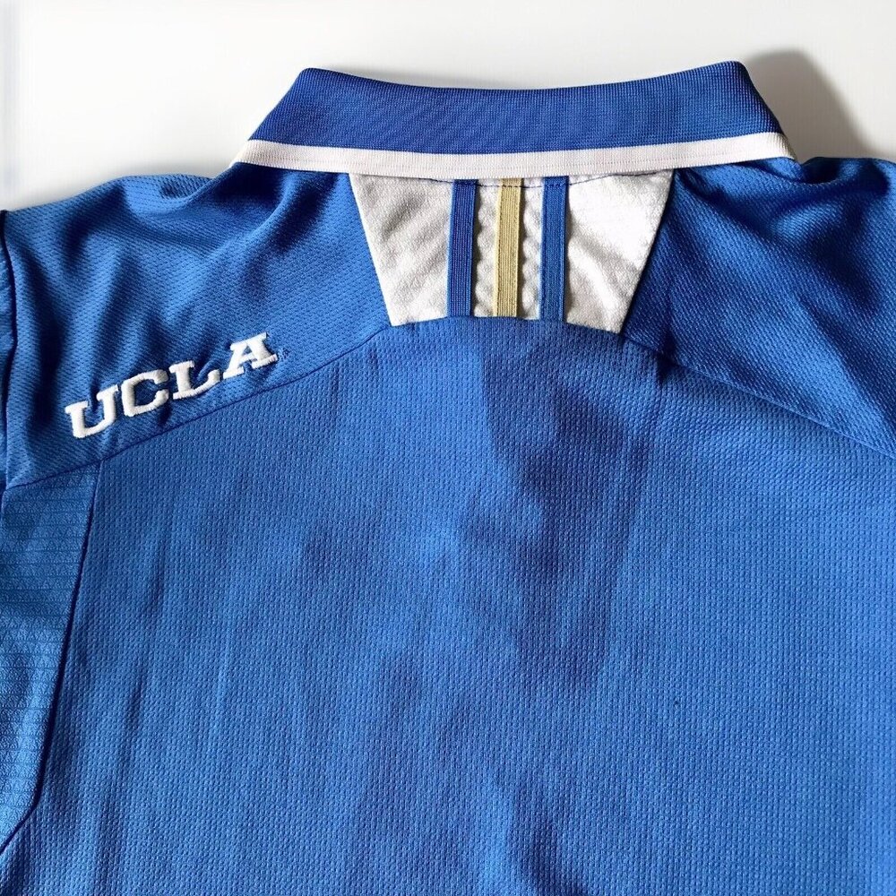 Adidas Climalite x‎ UCLA Bruins Polo Shirt Men’s Size Large Blue Vented - Picture 4 of 7